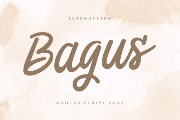 Bagus: A Modern Script Font for Crafters and Product Designers
