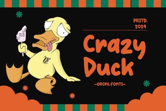 Crazy Duck Font: Retro 60s Charm for Playful Branding Projects