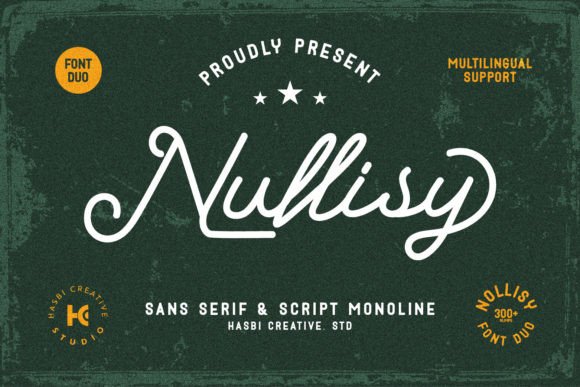 Nullisy Font: A Monoline Script for Editorial Design