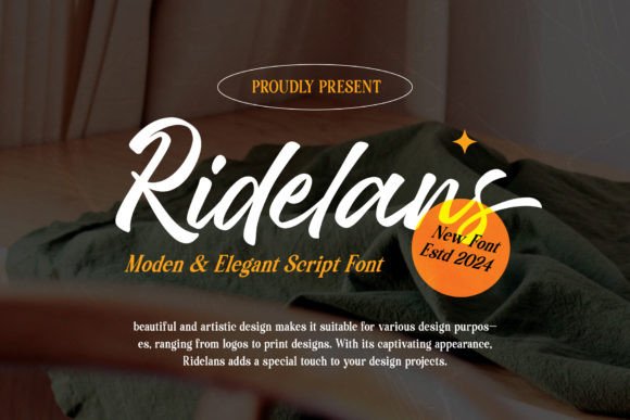 Ridelans Font: Elegant Script for Editorial Design