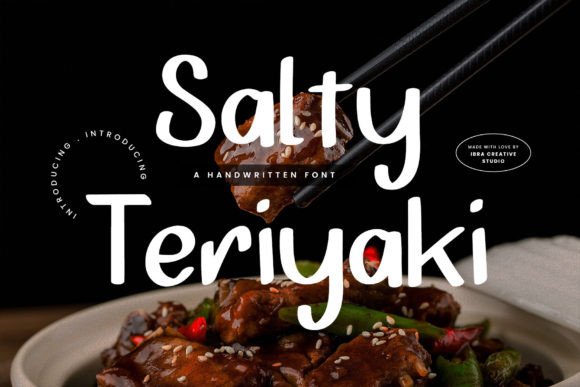 Salty Teriyaki Font Review: Handwritten Charm for Branding